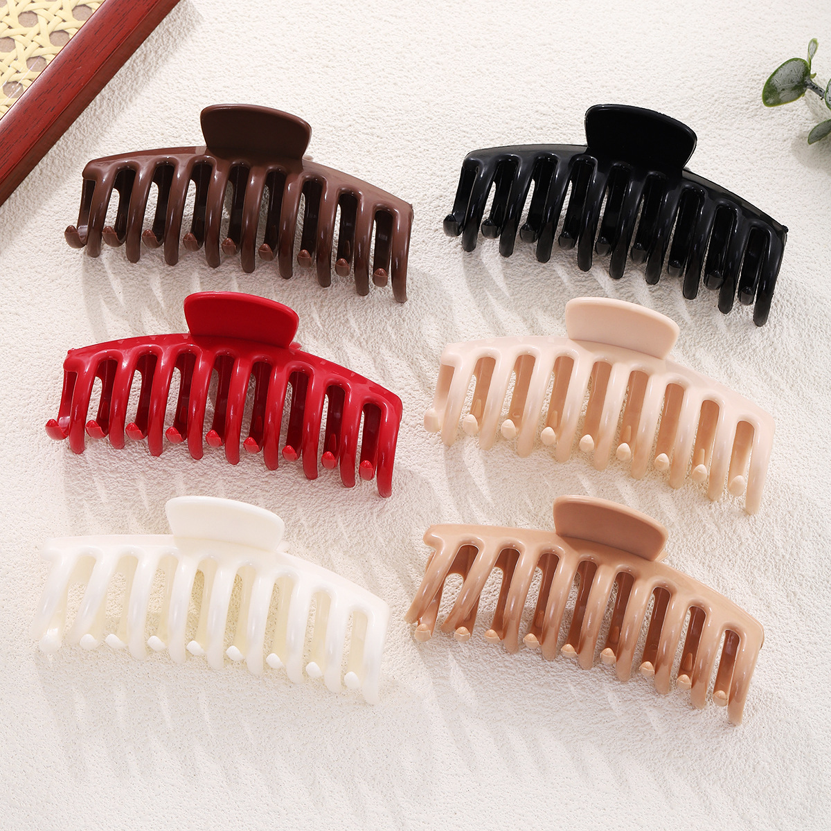 Moda coreana, clip de cabeza posterior, clip de tiburón de alta calidad, clip de cabello grande, clip de cabello de lujo ligero para mujeres, toque de cabello