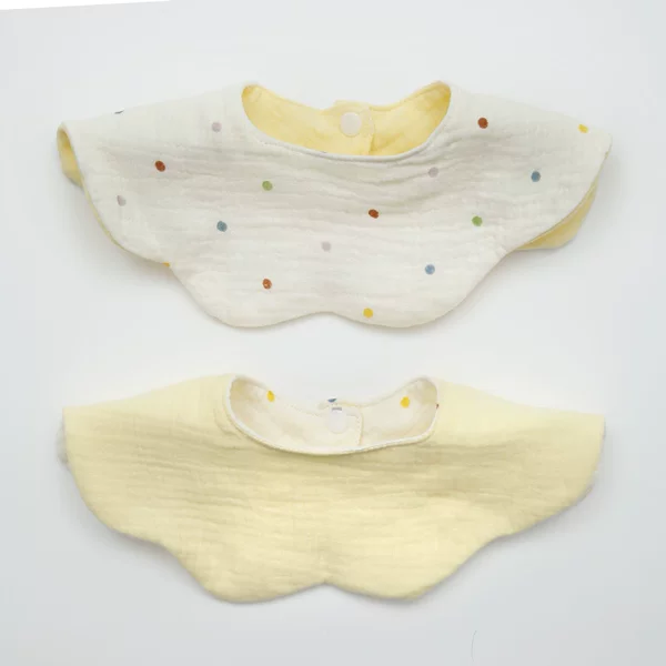 (Double-sided petal saliva towel) Colorful dots