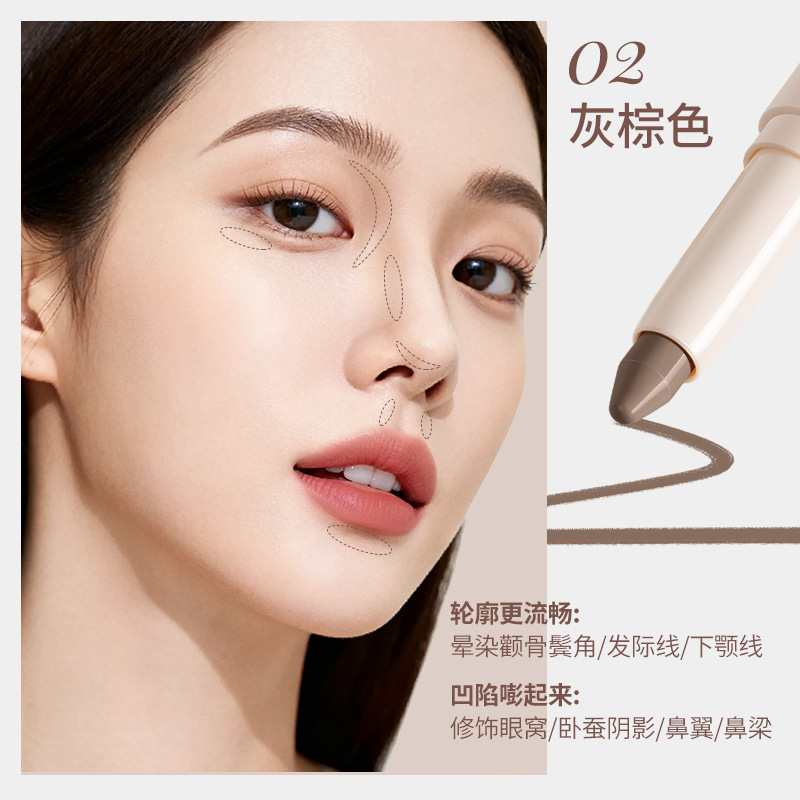Novo sin límites esculpido pluma multipropósito de doble cabeza para reparar la superficie de la sombra de resaltos brillante fábrica de cepillo de cinturón natural de seda