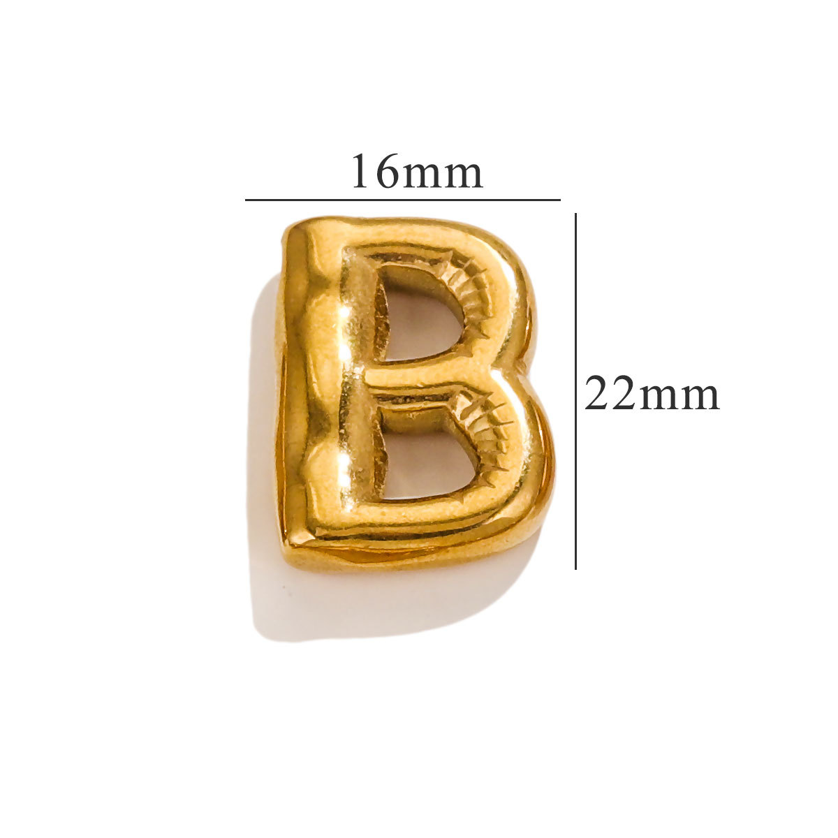 Simple Style Style 5 PCS/Package 304 Stainless Steel PVD Coated Real Gold Plated Letter Pendant DIY Jewelry Accessories