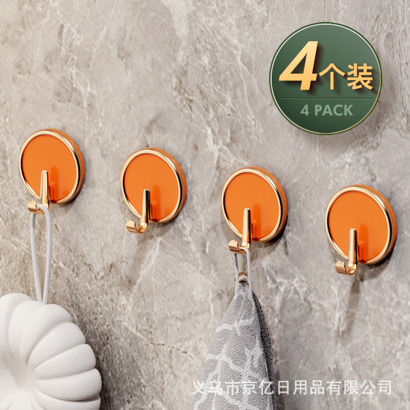 Puerta de lujo ligera detrás del gancho no perforado puerta de entrada de viscosidad fuerte vestimenta percha gancho adhesivo sombrero