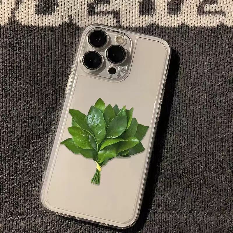 Celebrity Style Grapefruit Leaf Compatible With IPhone 16 Max Xiaomi 15 Pro Huawei P70 Phone Case_voghion.com