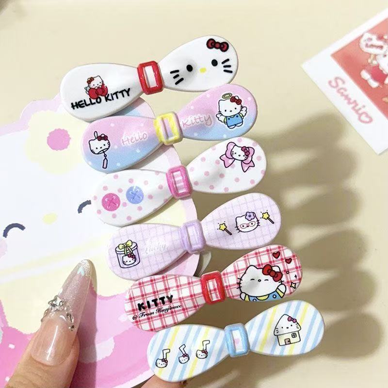 DT7060 작은 둥근 가장자리 나비 넥타이 머리핀