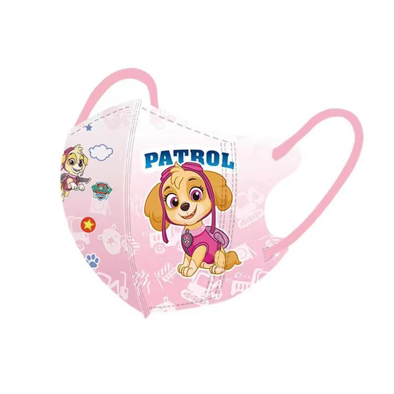 Lindo de la historieta 3D embalaje independiente niños desechables máscara Wangwang equipo especial primavera y el verano nuevo transpirable