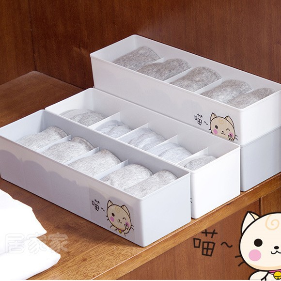 Stackable Socks Storage Box Household Drawer Organizer Box Plastic Comforted Socks Box Underwear Pants Box
