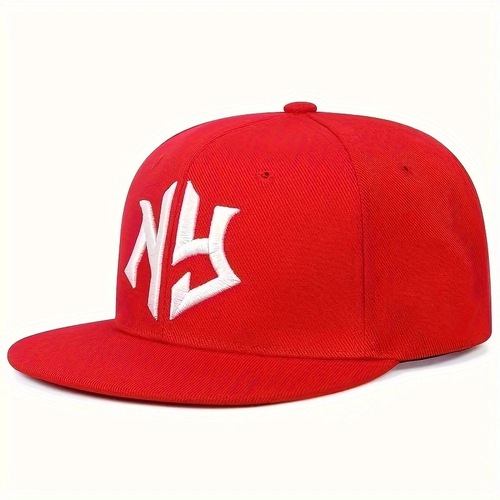 Cross-border e-commerce unisex flat brimmed hats with street embroidery letters NY hip-hop hats summer fashion sports baseball caps