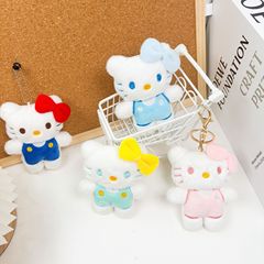 可爱毛绒kt猫玩偶公仔挂件发饰服饰拖鞋配件kitty包包挂饰钥匙扣