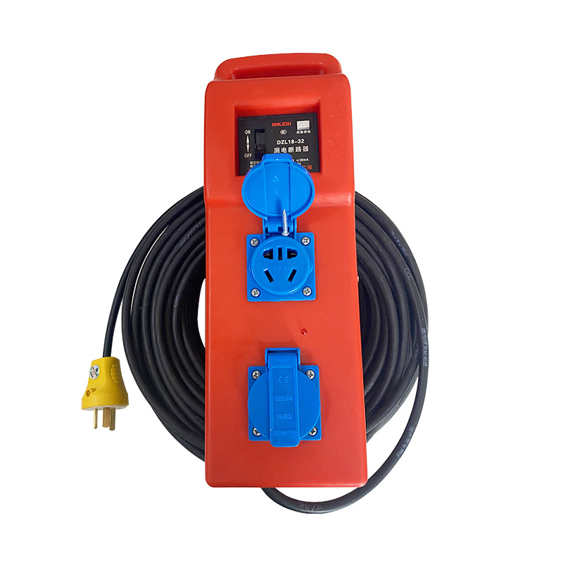 ABS anti fall and waterproof portable construction site mobile socket distribution box, temporary de