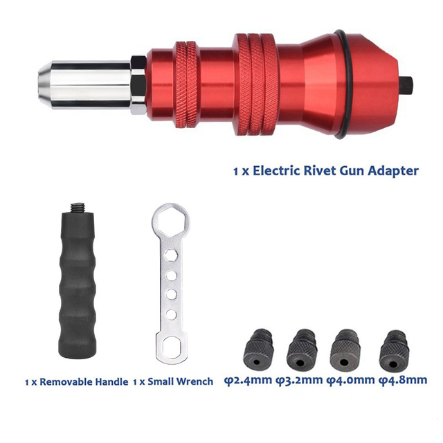 电动铆钉枪抽芯拉铆转换头抢拉钉拉卯枪头柳钉铝合金钉铆拉丁打器