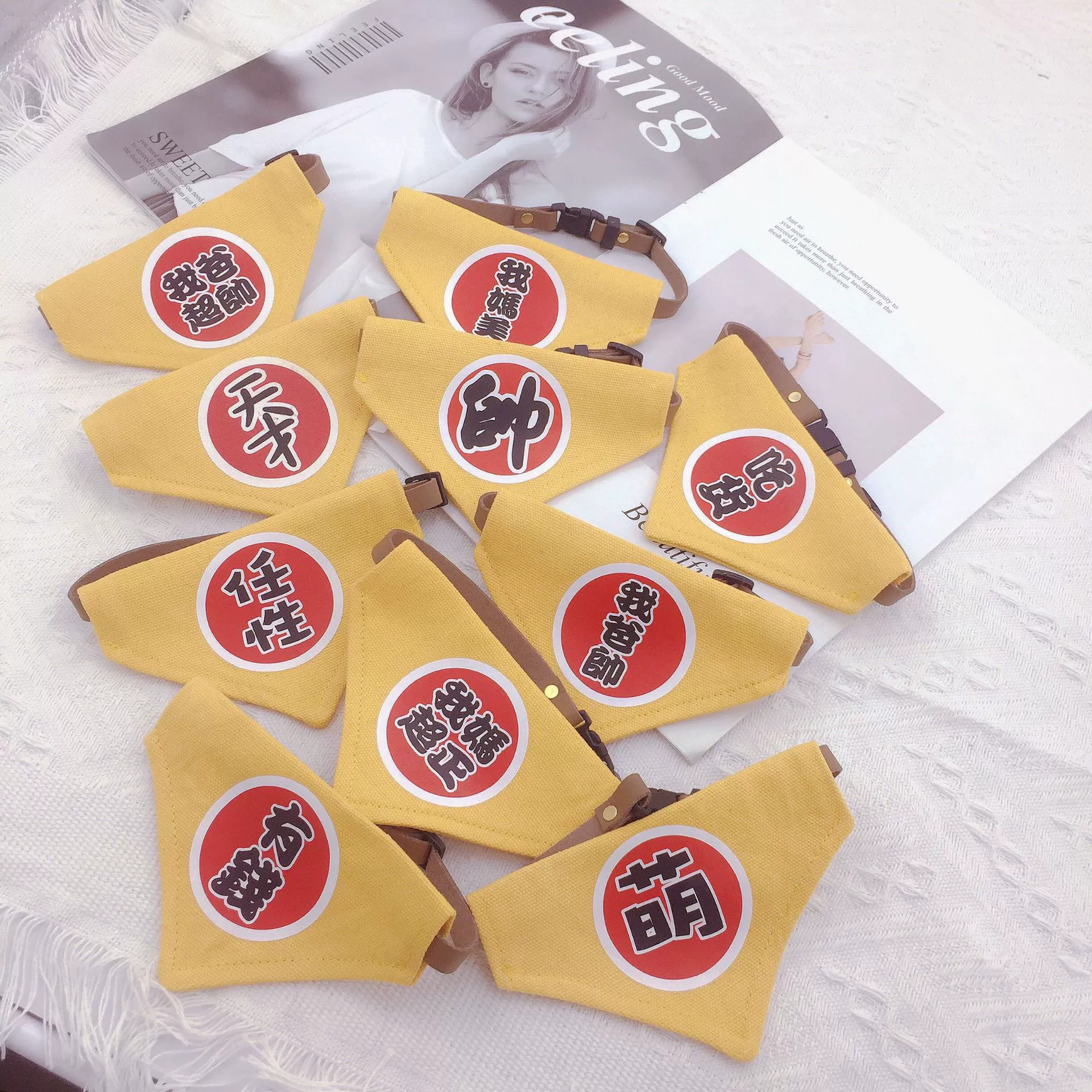 Желтый с словом рот полотенце красивый моя мать красивый треугольник полотенце Тедди медведь Ширер FRA