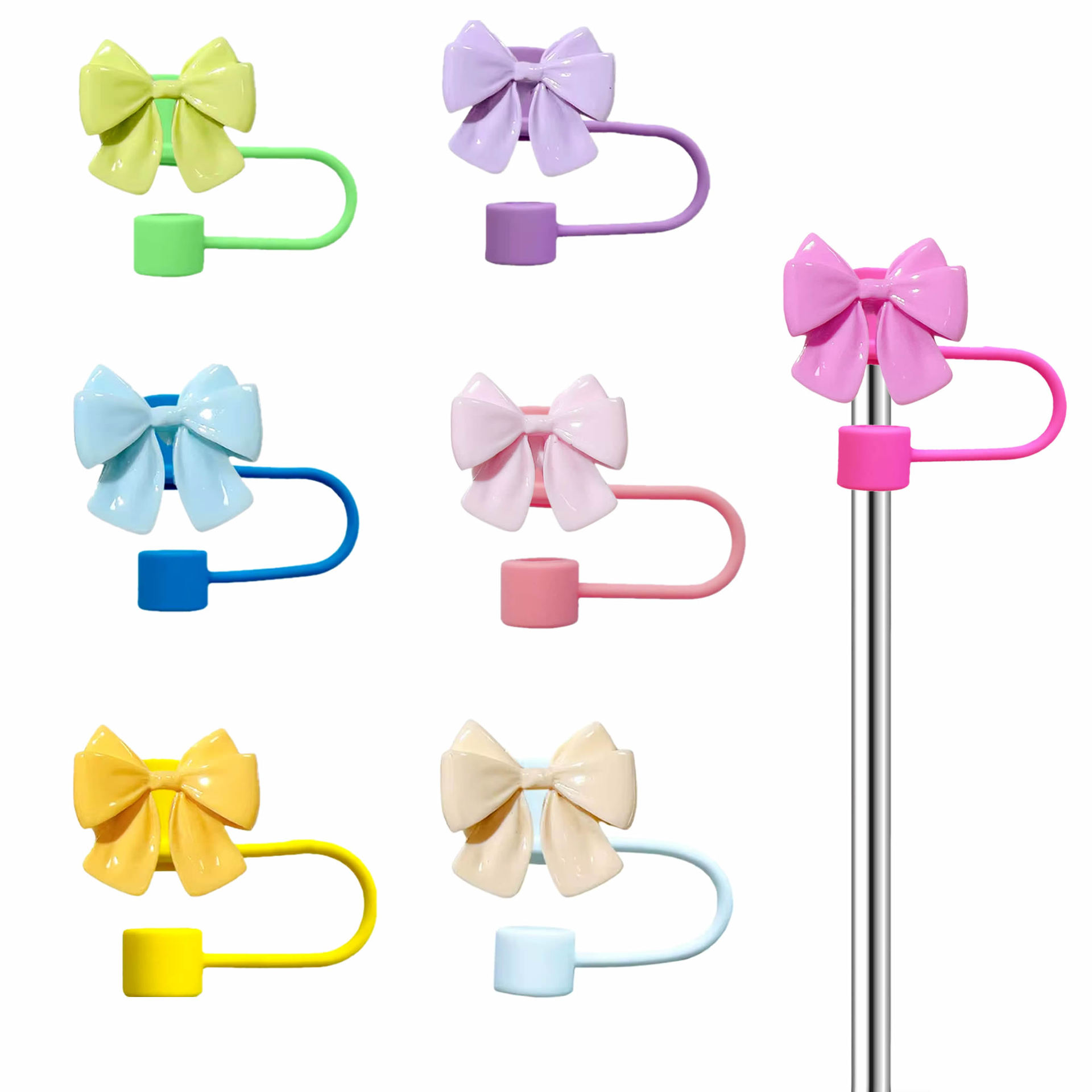 Venta caliente stanley Cup Accesorios Cubierta de pajita de silicona Cubierta de pajita Cubierta de pajita Cubierta antipolvo Adapta calibre 10mm