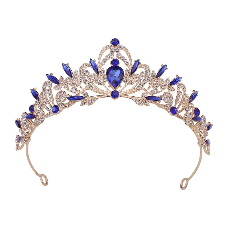 Bridal headband aleación diamante corona barroco rojo cumpleaños princesa vestido de alta sensibilidad banda joyas para el cabello