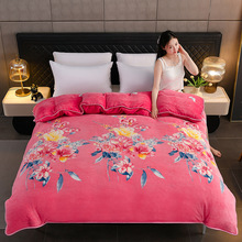 加厚牛奶绒被套加厚单件保暖双面绒法兰绒金貂绒珊瑚绒单双人被罩