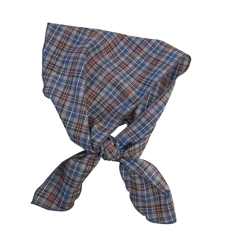 Pañuelo de seda de alta calidad, pañuelo a cuadros de arte japonés, banda para el cabello, bufanda de todo fósforo, bufanda decorativa, bufanda triangular, cortina de pedos de cintura
