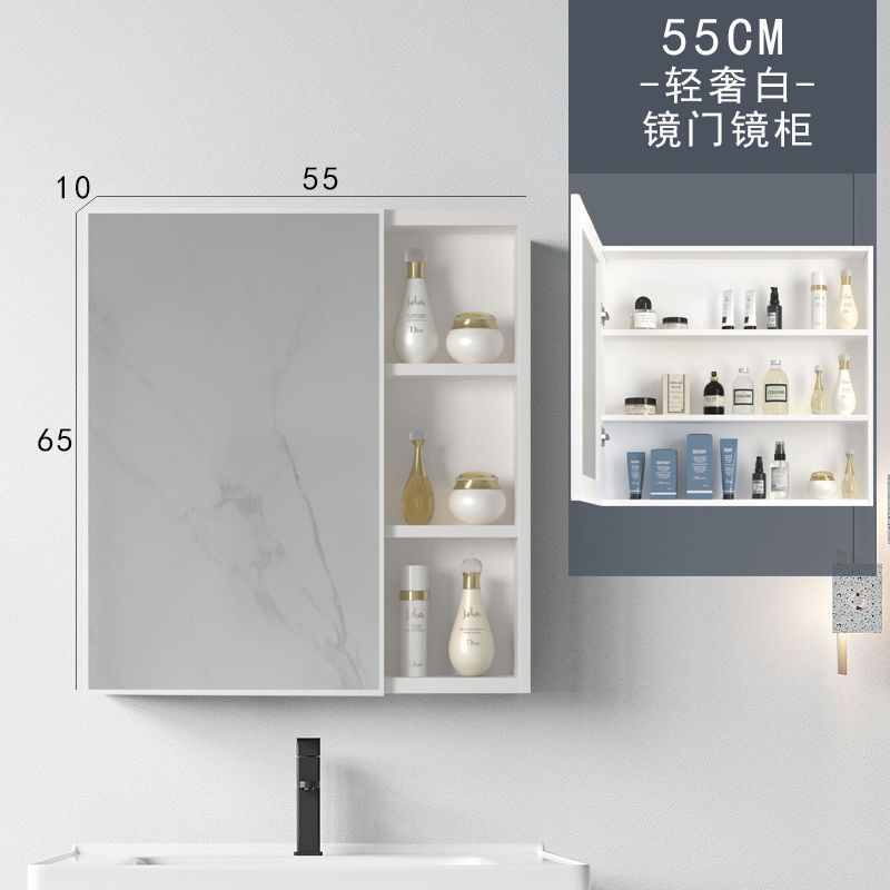 Espacio de aluminio gabinete de espejo de baño gabinete de baño combinación de caja de almacenamiento de baño espejo gabinete de espejo de baño fábrica de apartamentos pequeños