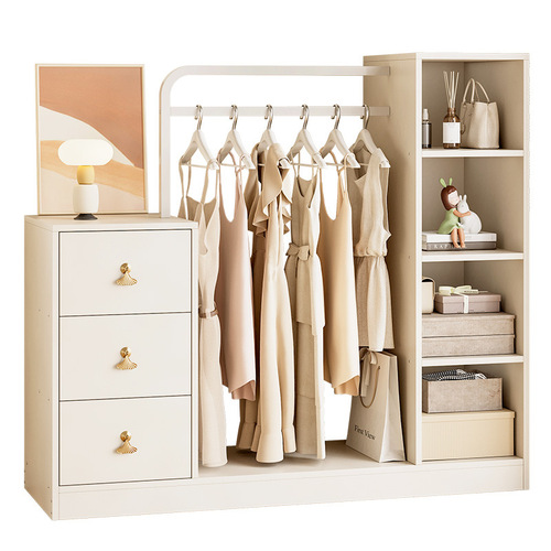 Bedroom storage cabinet, bedside cabinet, wall locker, clothes hanger, one-piece Internet celebrity drawer cabinet, modern simple chest of drawers