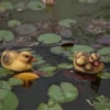 Style 4, a pair of 2 floating ducks