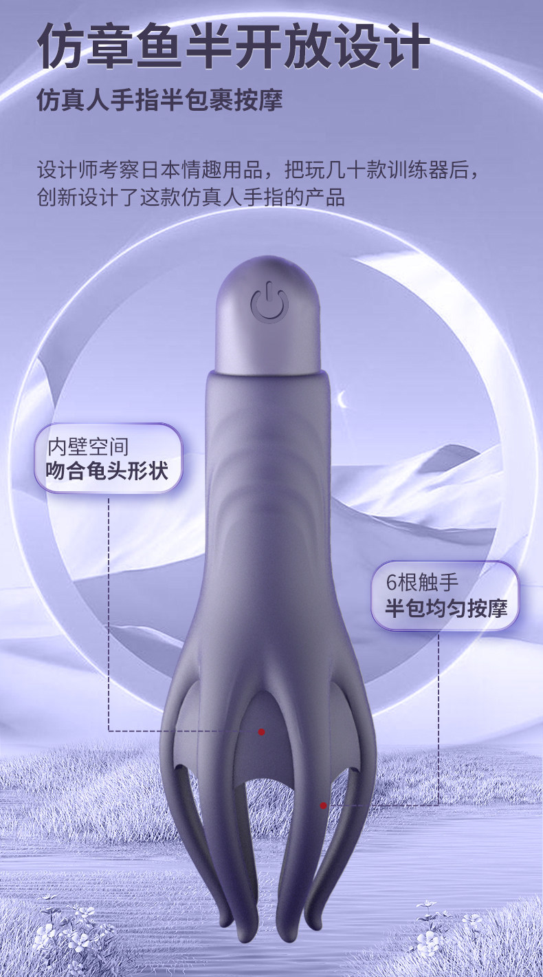 Six-Finger Claw Automatic Prostate Massager, Silicone Male Training Device — detail image 1