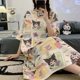 Factory Outlet Foreign Trade Fat Guy Nightgown Summer Cross-border Nightgown Long Cartoon Sweet Home Clothes Women's Loose