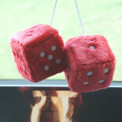 Car hanging — Dice Car Pendant Dice - red-white-dot