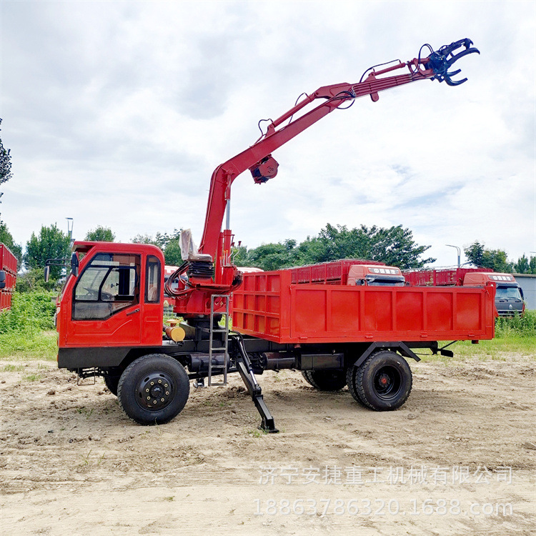 四不像随车抓木机厂家 6吨10吨随车抓价格表 园林木头装卸运输车