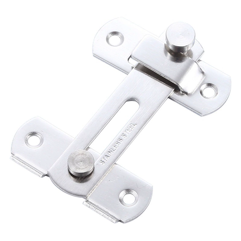 Дверная пряжка из нержавеющей стали, бытовая клетка для домашних животных, дверной замок, раздвижная дверь, левая и правая пряжка, дверной замок, утолщенная пряжка под прямым углом 90 градусов