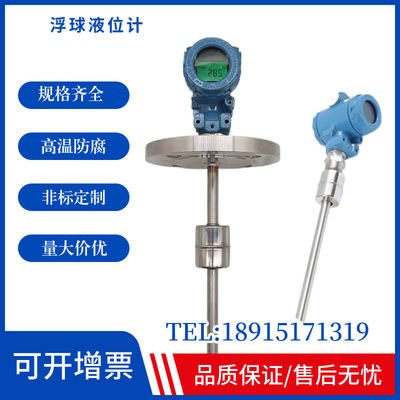 浮球液位计液位变送器磁浮子传感器插入式磁性界面液位仪4-20mA|ru