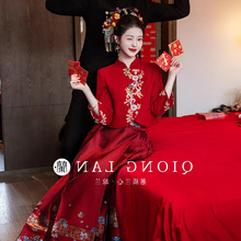 新中式国风敬酒服新娘马面裙冬季马面裙套装2024夏季新款结婚礼服