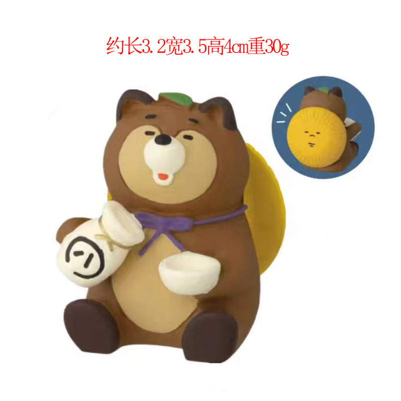 中秋节礼品摆件日式猫兔子猫咪潮玩公仔月饼盒装饰礼品树脂工艺品|undefined
