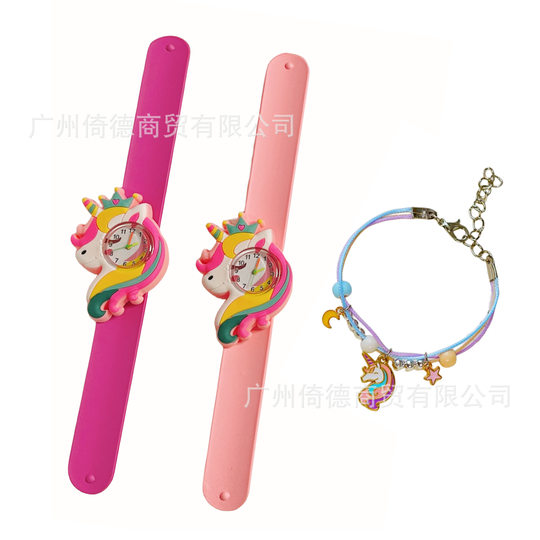 2024 supply spot cartoon animation children's watches kindergarten primary school students pop ring electronic postage gifts