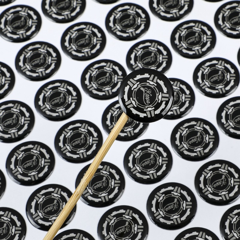 简约水晶滴塑滴胶贴标水晶贴纸不干胶滴胶标签可印logo