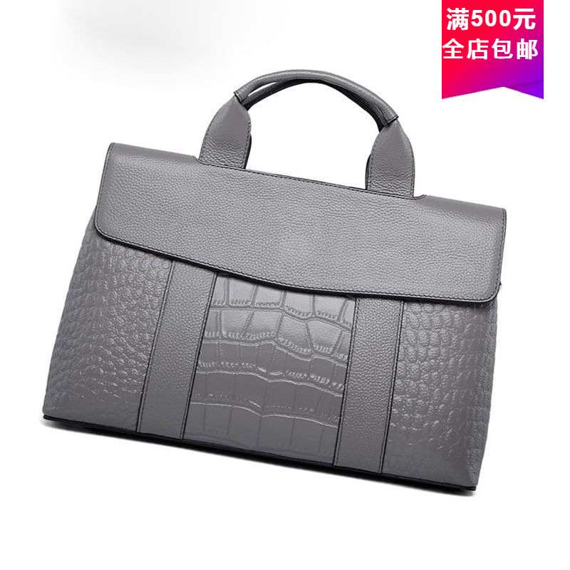 2024新款真皮鳄鱼纹手提包大容量欧美时尚百搭斜挎单肩女包女士包