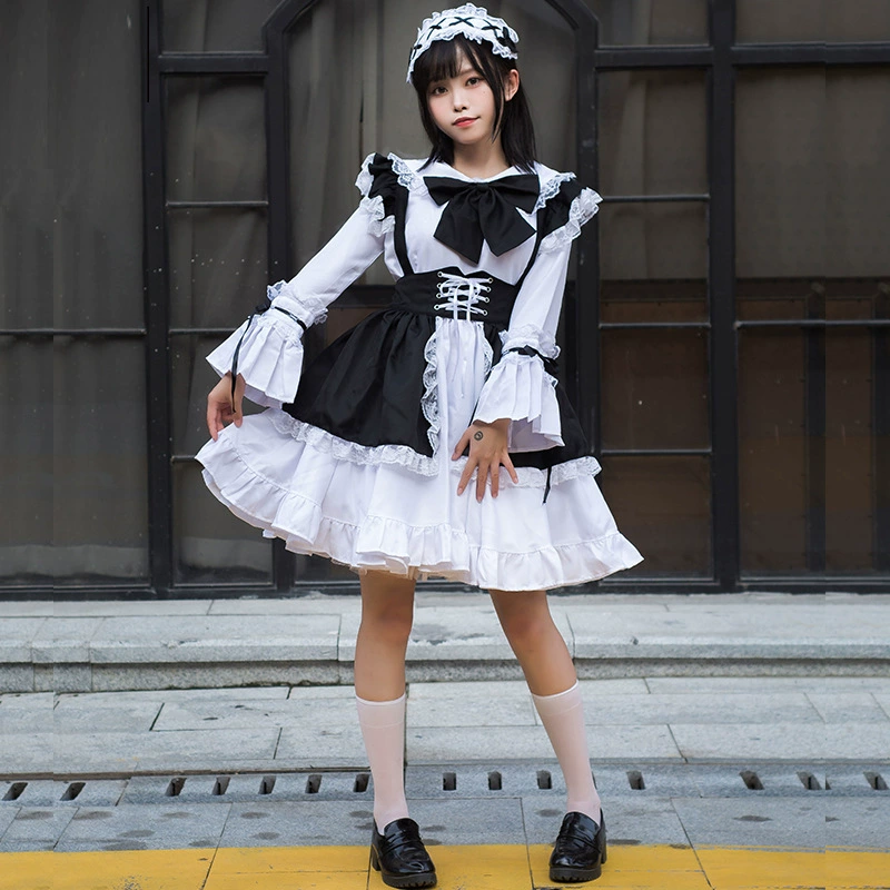 Coffee long skirt for work, cosplay