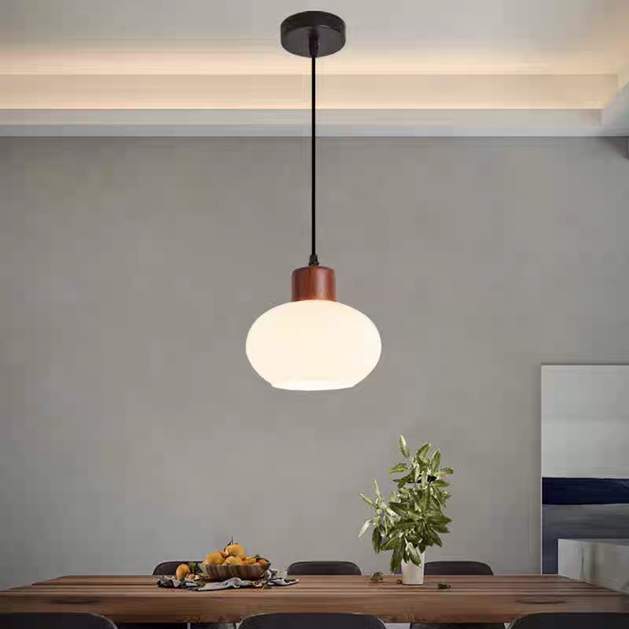 Lámpara de comedor moderna minimalista japonesa lámpara de mesa de comedor minimalista nórdica creativa madera cama cama pequeña lámpara de cama