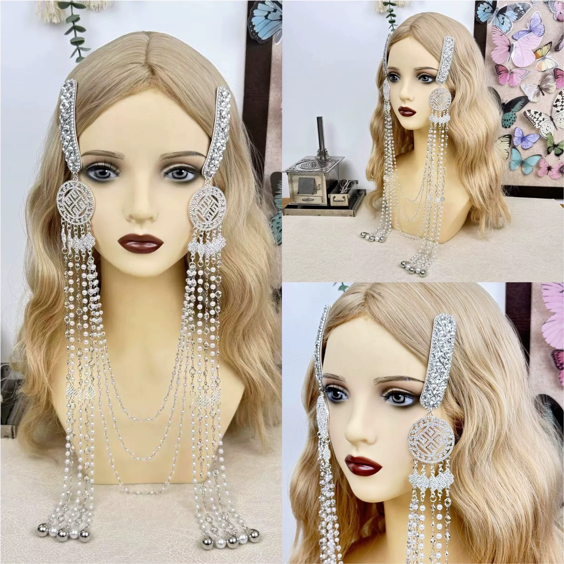 Монгольские элементы стразы роскошные изысканные хрустальные заколки для волос