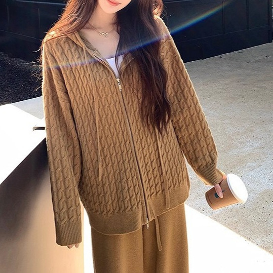 Lilylikes"老钱松弛"露思同款1070g美利奴羊毛针织上衣裤子套装|undefined