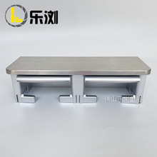 不锈钢金属纸巾架酒店海底捞餐厅卫生间厕所双卷纸器抽纸收纳架盒