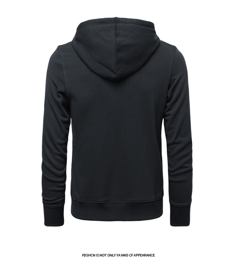 Zipper Neckline Wholesale Men's Simple Style Classic Style Solid Color Long Sleeve Men's Hoodies