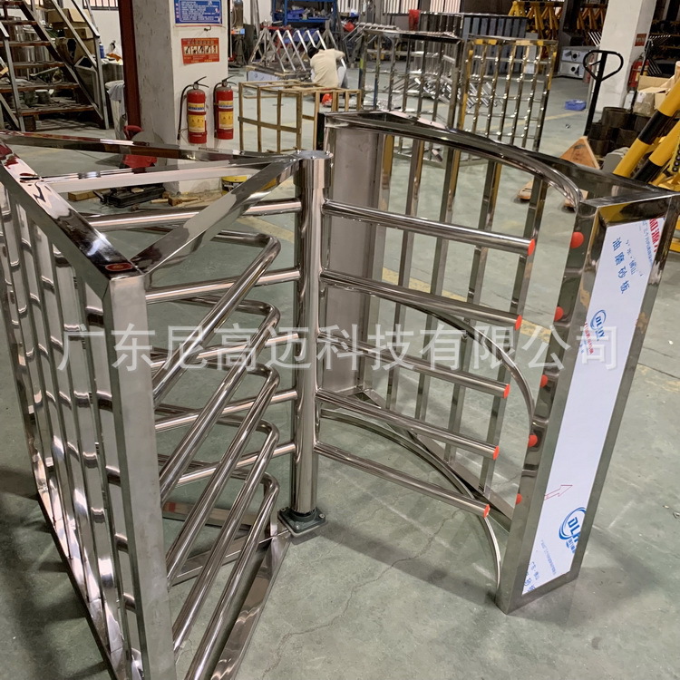 尼高迈供应现货单象旋转门 不锈钢半高疏状栏杆机 火车站铁路转闸