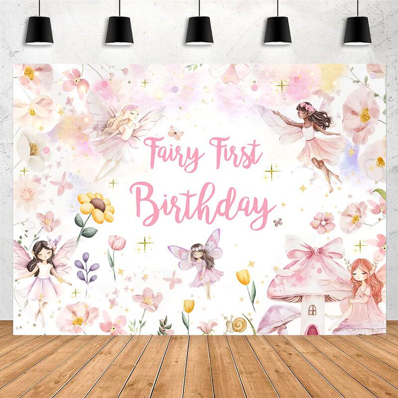 The first theme birthday party decoration supplies holiday background curtain banner flag holiday party background cloth
