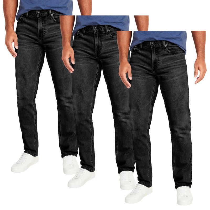 跨境Men's 3 Pack Flex Stretch Slim Straight Jeans with 5|undefined