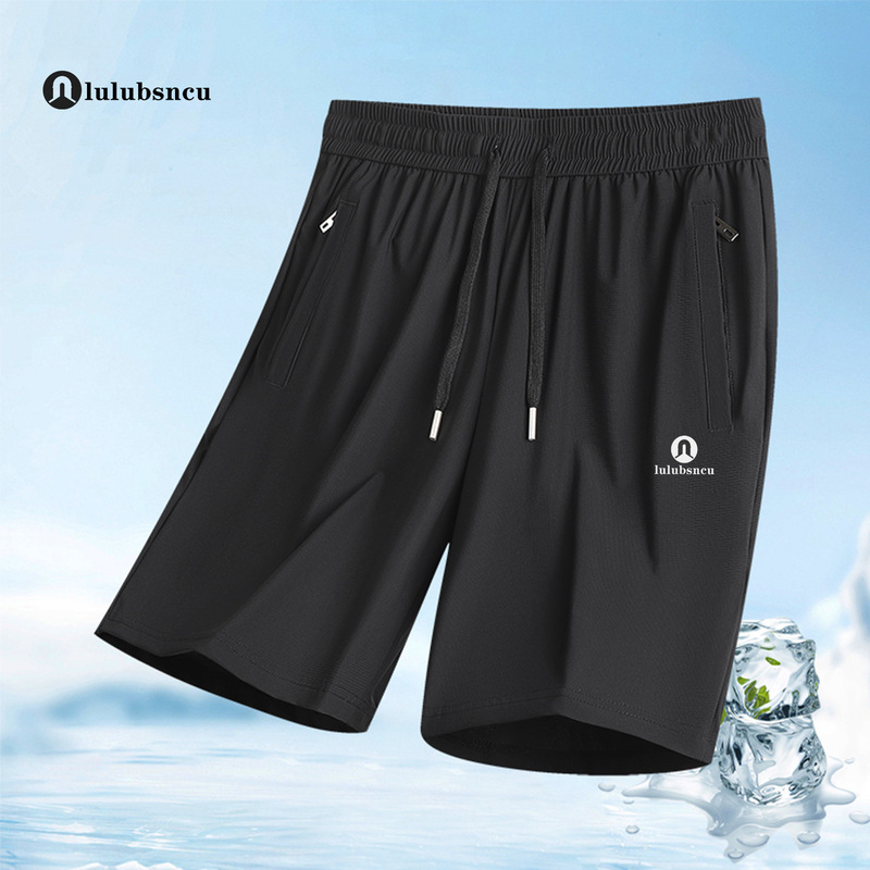 Lulu Ice Silk Shorts Men's 2026 Summer Thin Casual Sports Running Basketball Quick-Dry Five-Point Shorts Mid-Length Pants