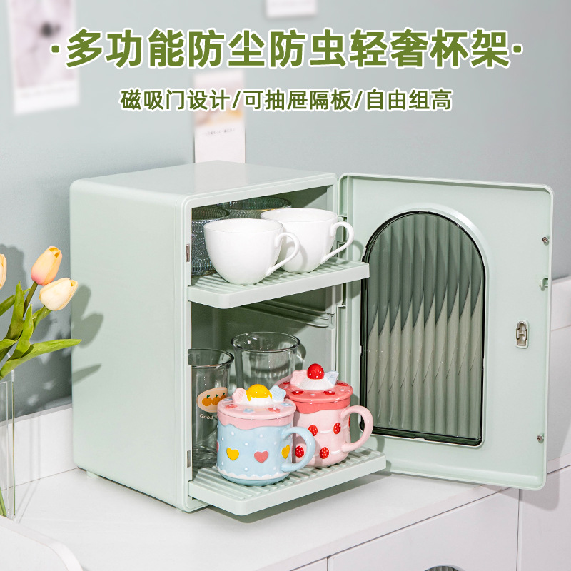 輕奢多層家用廚房杯子水杯收納置物架桌面防塵酒杯茶杯茶具杯架子