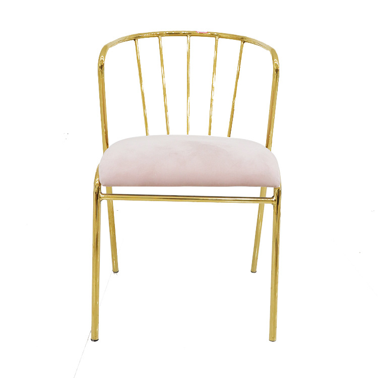 Silla de comedor de terciopelo de Amazon silla de comedor de exportación silla de tela de terciopelo de lujo ligera silla de respaldo de alta calidad