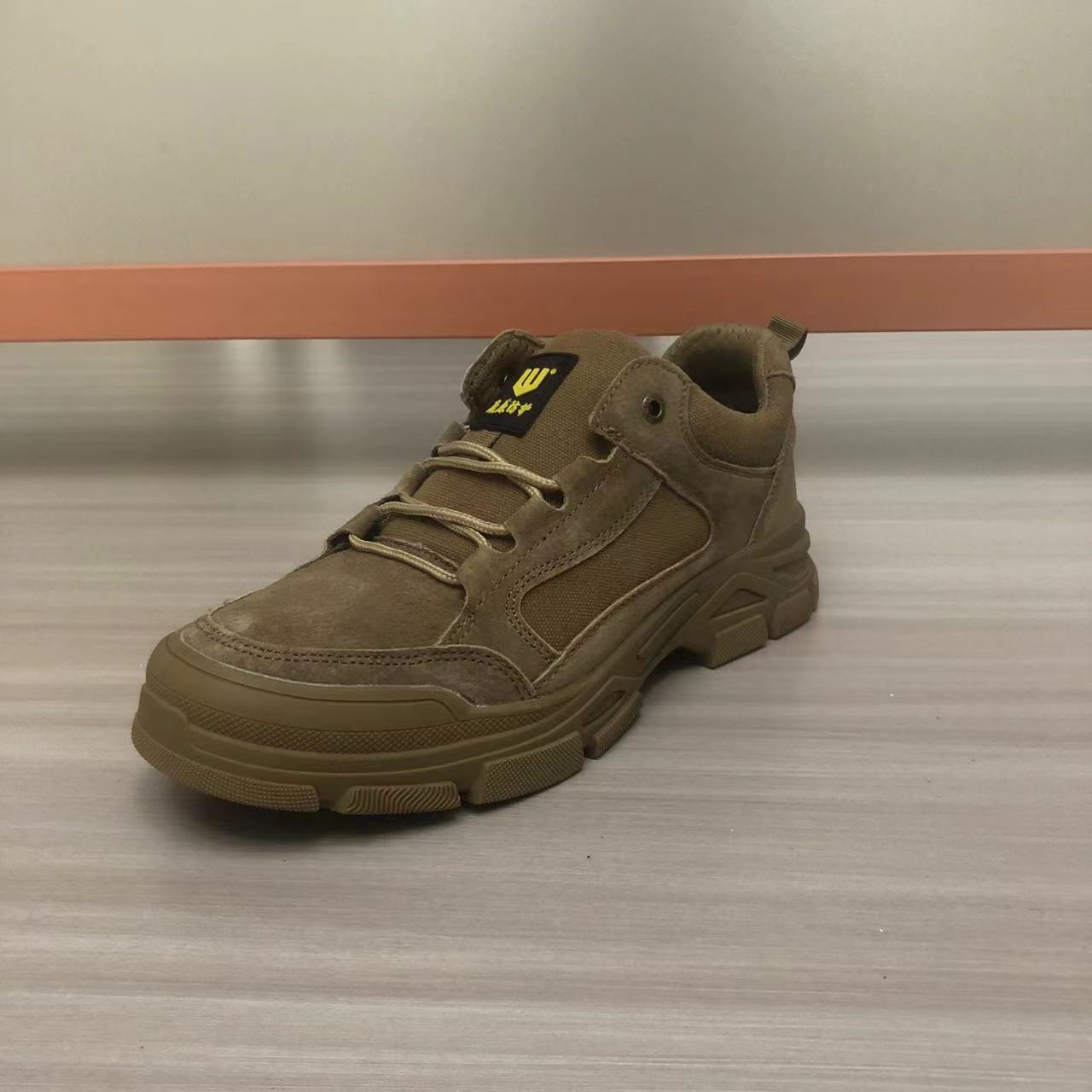 秋冬款麂皮款透气防砸防刺穿劳保鞋安全鞋大黄靴男士作战靴