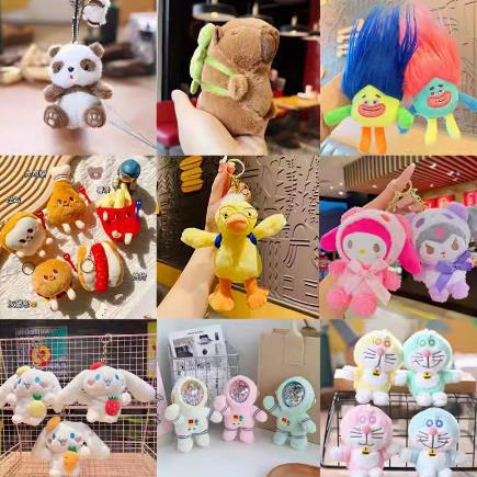 Boutique 4-inch Doll Machine Doll Plush Doll Cute School Bag Pendant Small Jewelry Plush Doll Pendant Key