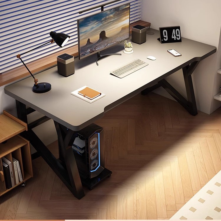 Mesa de computadora para dos personas Mesa de deportes electrónicos Mesa de escritorio doméstica Mesa de oficina Mesa de barra larga lado a lado Mesa de trabajo de pareja de dormitorio