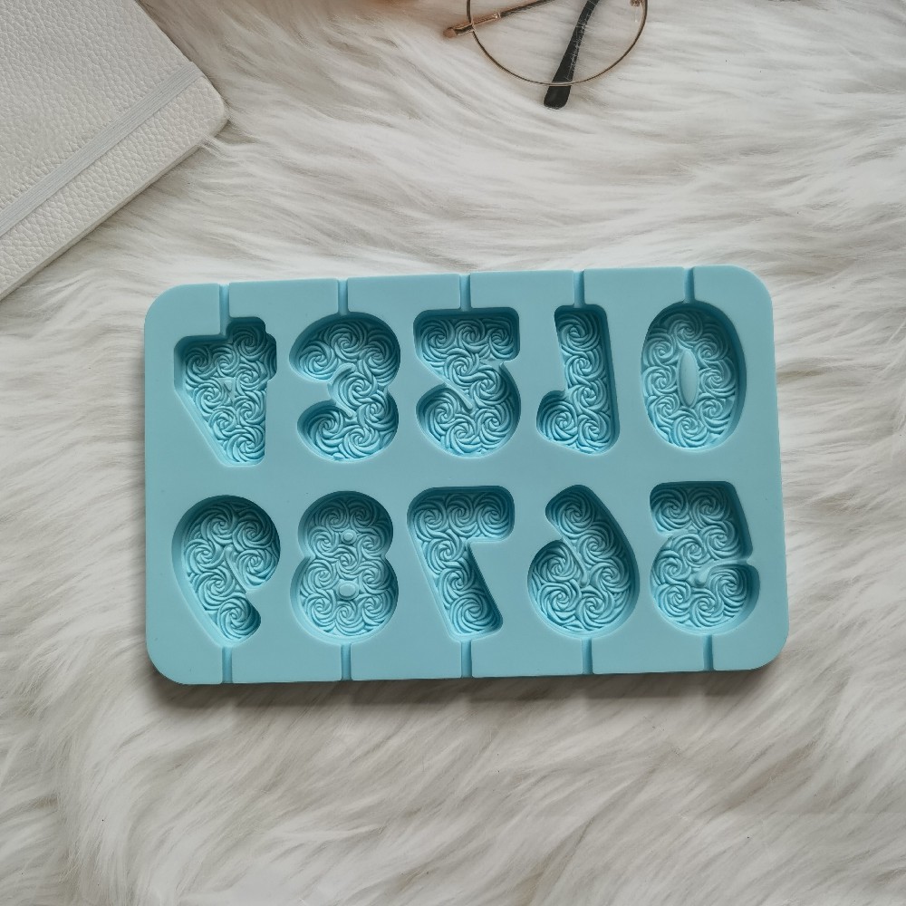 0-9 Lollipop 280 molde de silicona pudín molde de postre decoración de pastel utensilios de cocina para hornear