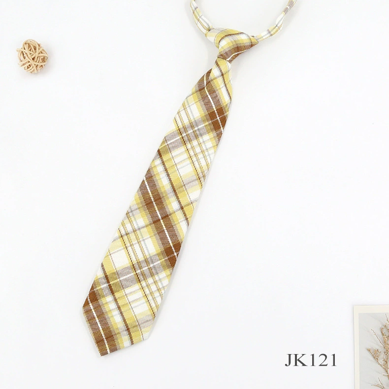 Заготовка на петлях Lazy Tie JKDK, школьная форма в клетку колледжного стиля, регулируемая 7×33 см