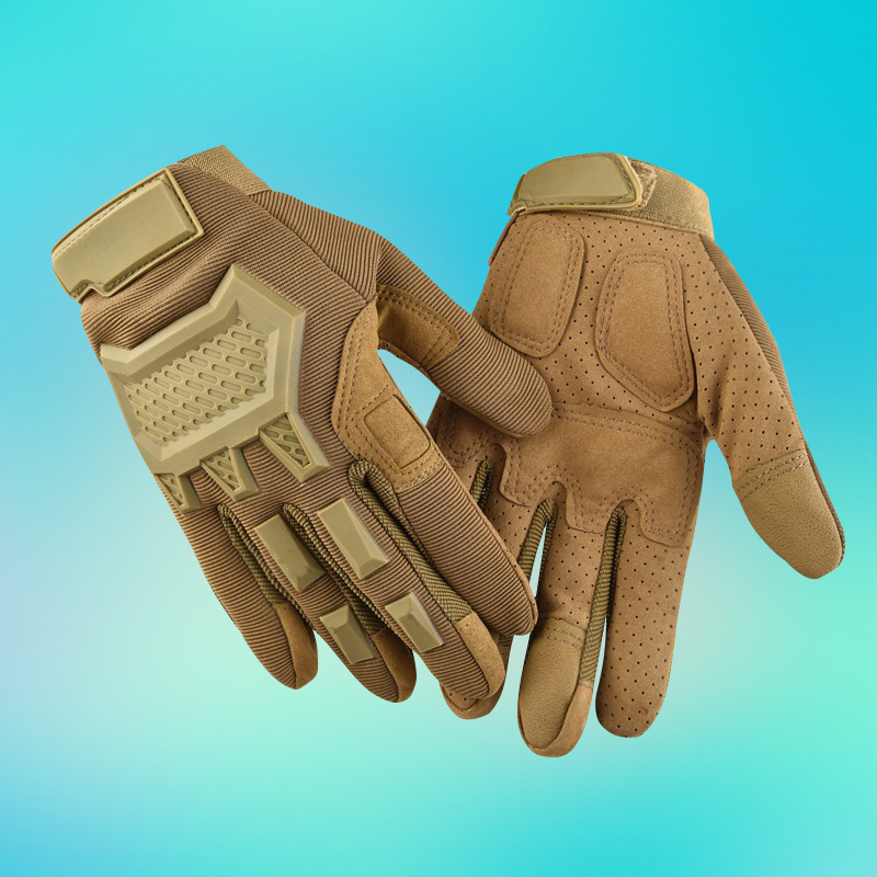 Guantes deportivos para hombres y mujeres montañismo al aire libre antideslizante motocicleta dedo completo protector resistente al desgaste pantalla táctil guantes tácticos